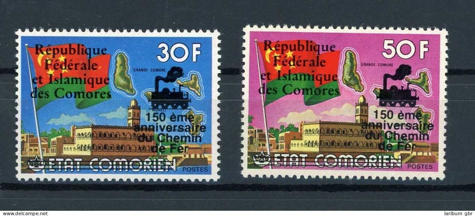 Komoren 450-451 Postfrisch Eisenbahn #IV359 - Comores (1975-...)