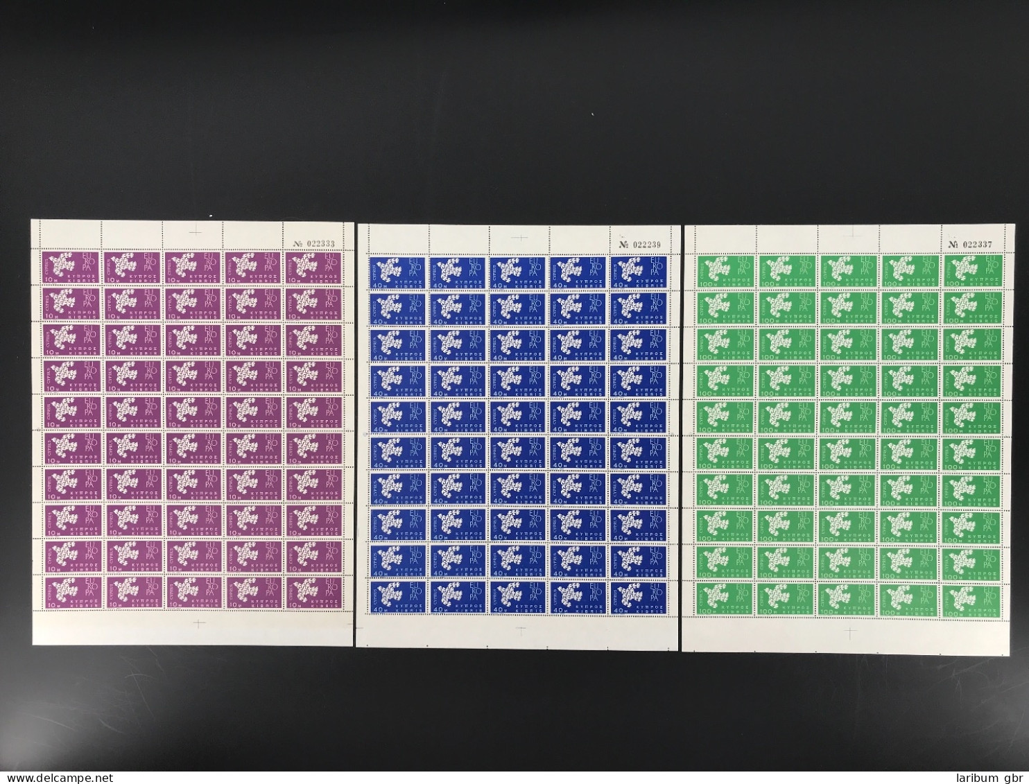 Zypern 50er Bögen 215-217 Postfrisch 1x Quer Gefaltet #KB439 - Used Stamps