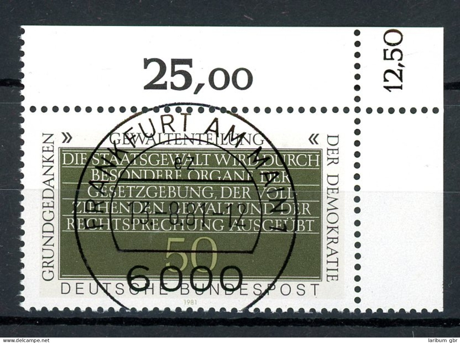 Bund 1106 KBWZ Gestempelt Frankfurt #HK186 - Used Stamps