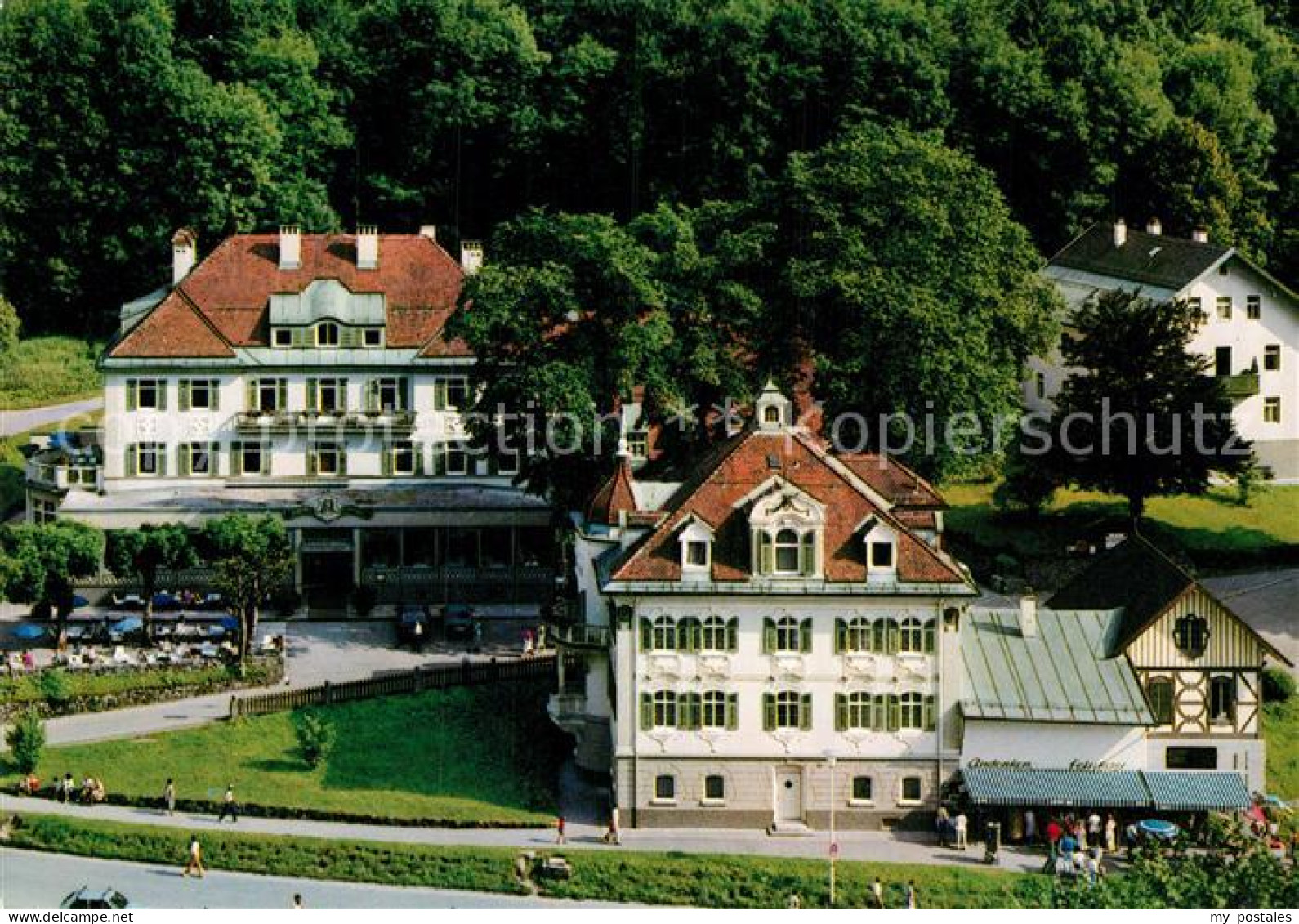 72969702 Hohenschwangau Fliegeraufnahme Schlosshotel Lisl Jaegerhaus Hohenschwan - Andere & Zonder Classificatie