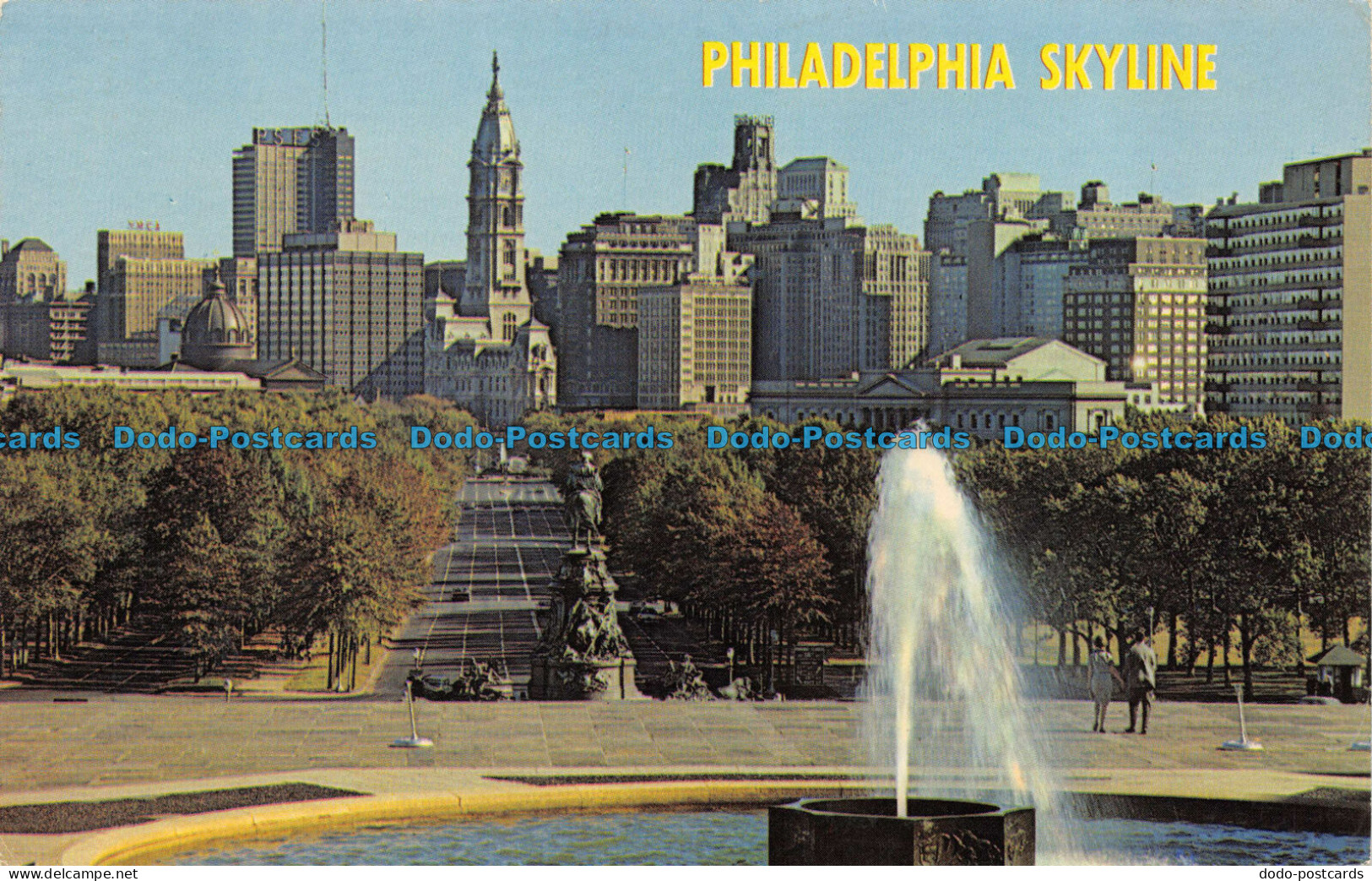 R081900 Philadelphia Skyline. City Of Brotherly Love. Plastichrome. Art Color Ca - World