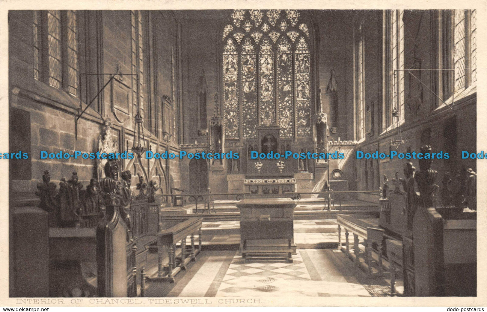 R081138 Interior Of Chancel. Tideswell Church. A. Harrison - World