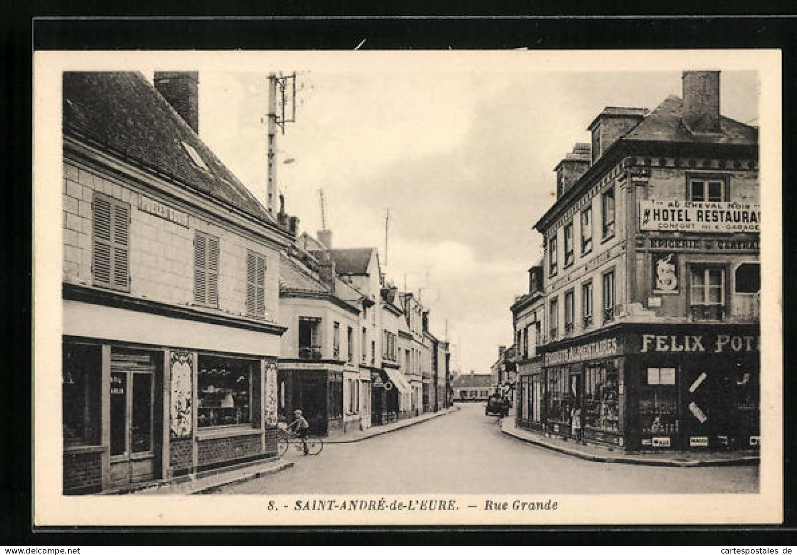 CPA Saint-André-de-L`Eure, Rue Grande  - Autres & Non Classés