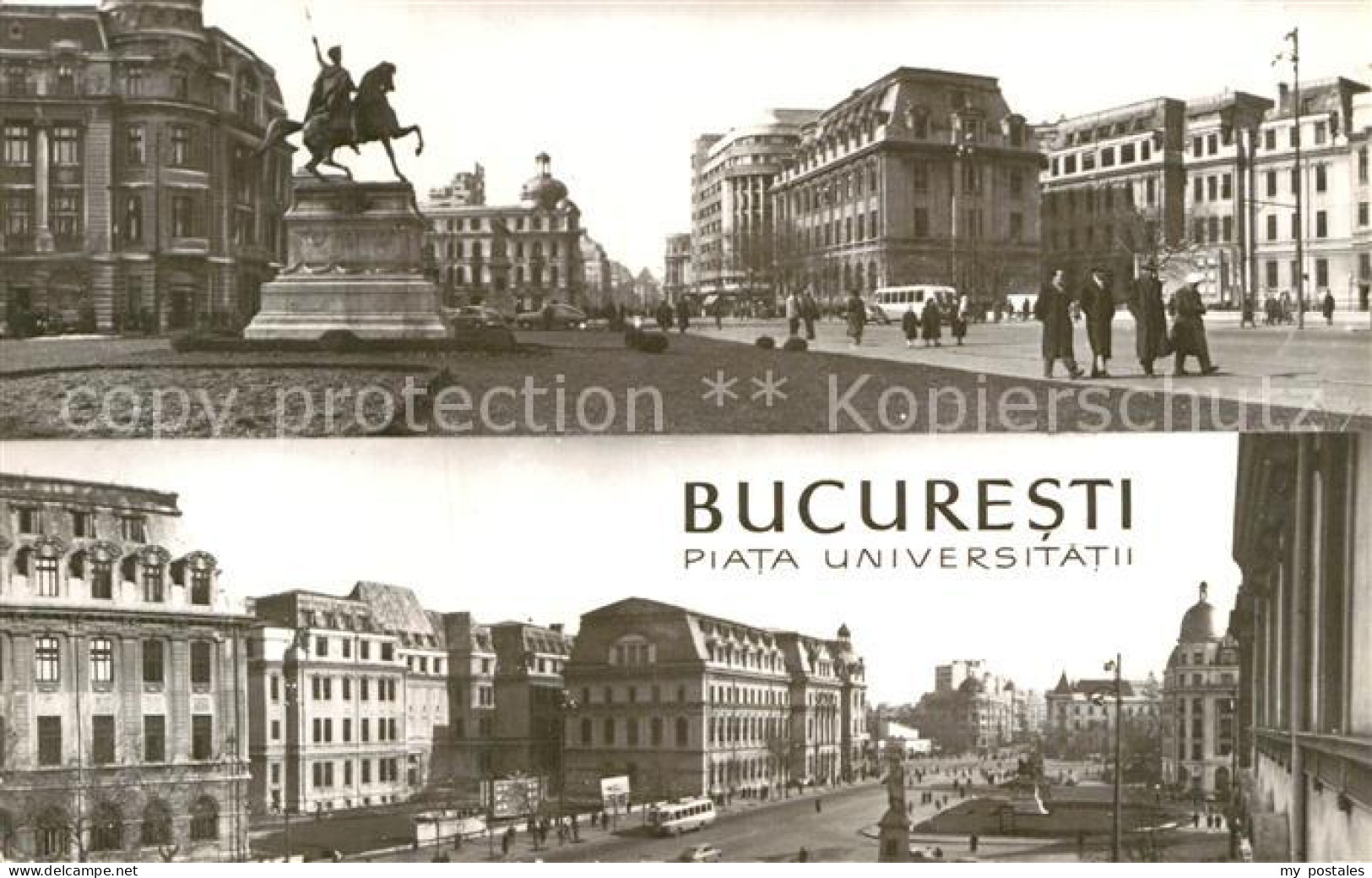 72969497 Bucuresti Piata Universitatii Platz Denkmal Reiterstandbild  - Roemenië