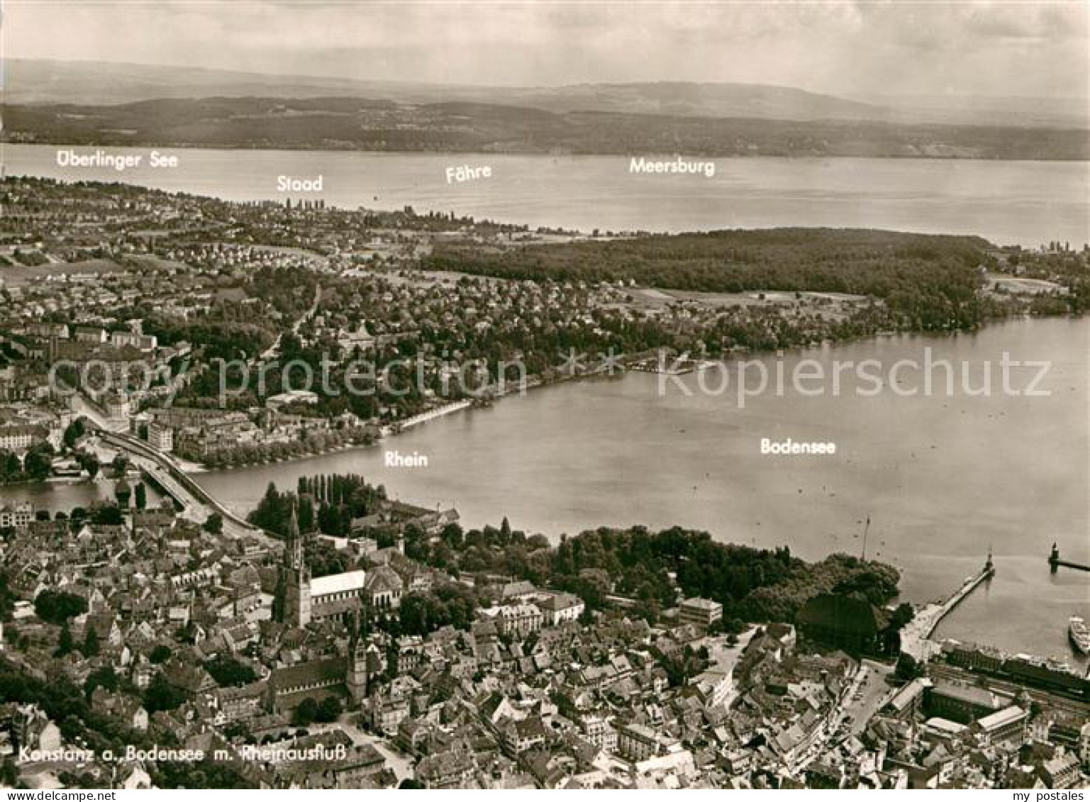 72968820 Konstanz Bodensee Fliegeraufnahme Staad Faehre Meersburg  Konstanz - Konstanz