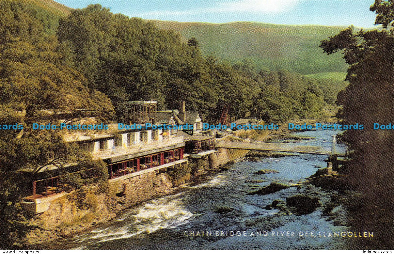 R082384 Chain Bridge And River Dee. Llangollen. Salmon - World