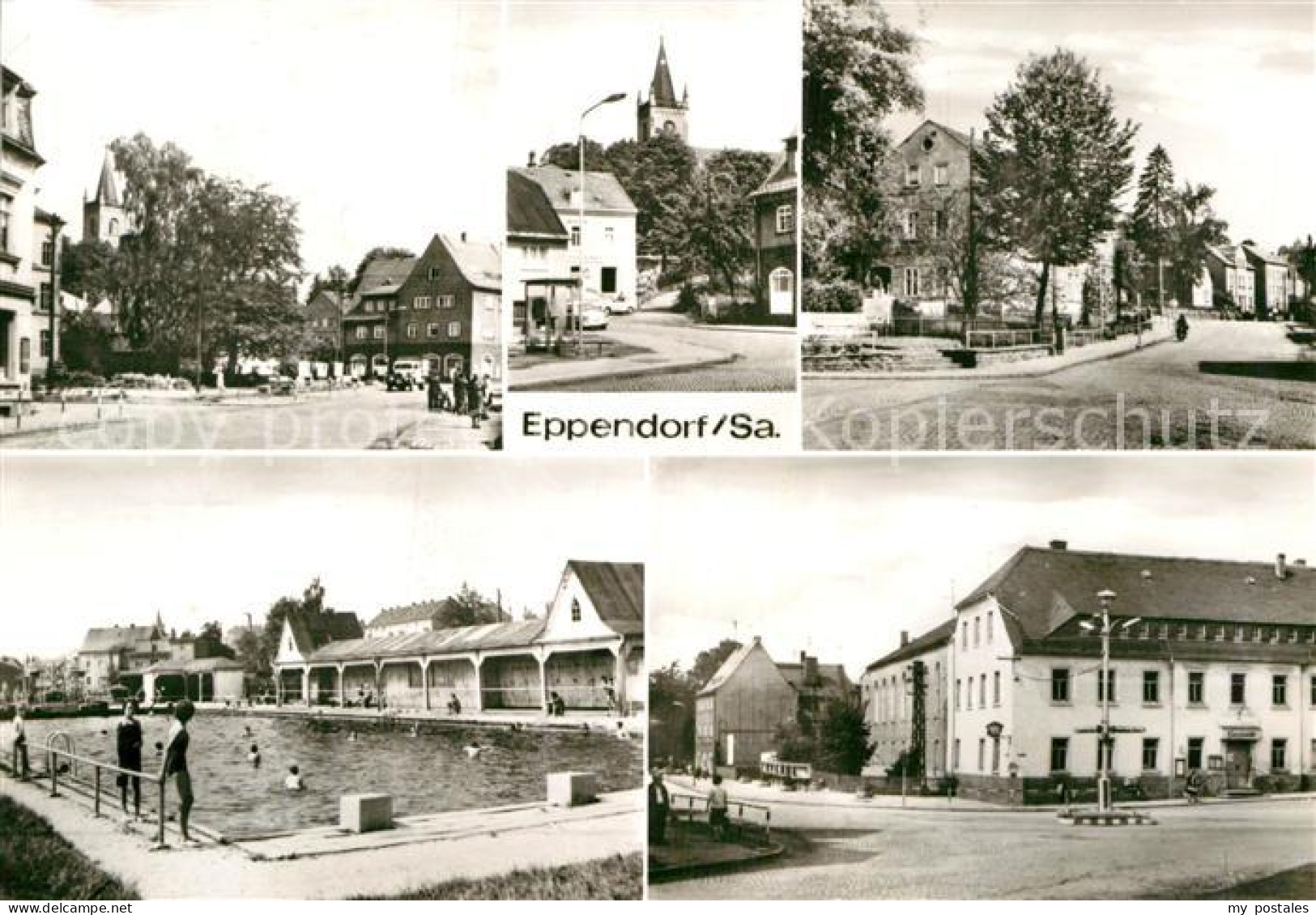 72968802 Eppendorf Sachsen Teilansichten Strassenpartie Freibad  - Other & Unclassified