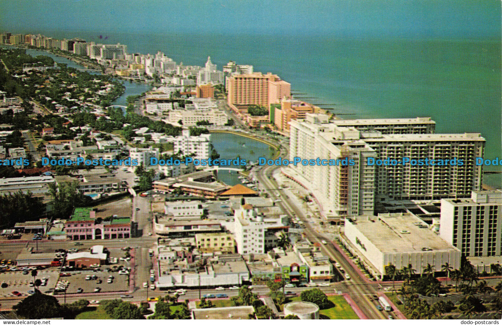 R082398 Aerial View Of Miami Beach Looking North Along Collins Avenue. Murphy - World