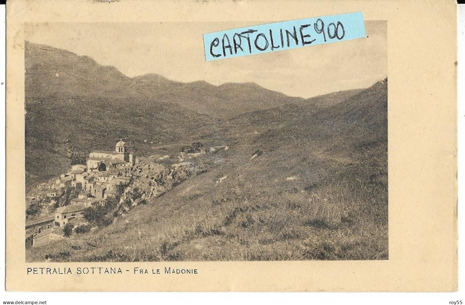 Sicilia-palermo-petralia Sottana Fra Le Madonie Veduta Panoramica Primi 900 (f.picc./v.retro) - Autres & Non Classés