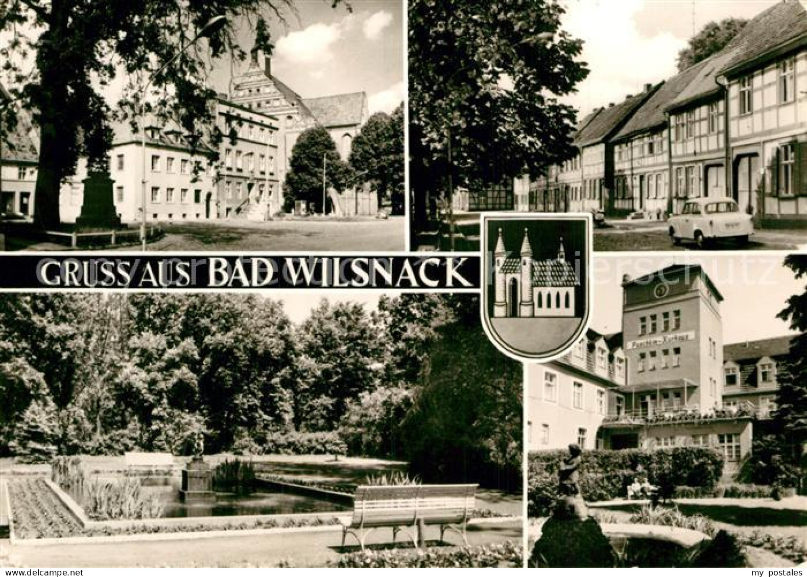 72967508 Bad Wilsnack Teilansichten Puschkin Kurhaus Kurpark Teich Bad Wilsnack - Bad Wilsnack