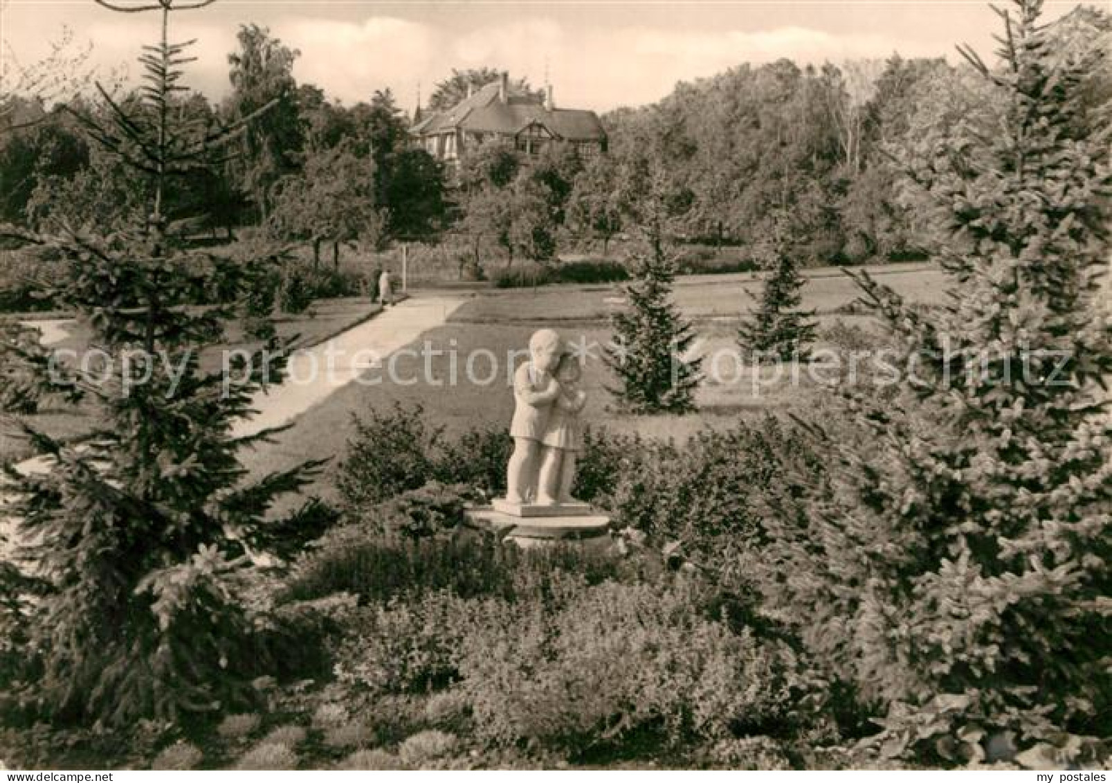 72966656 Bad Klosterlausnitz Kurpark Statue Blick Zum HO Hotel Bad Klosterlausni - Bad Klosterlausnitz