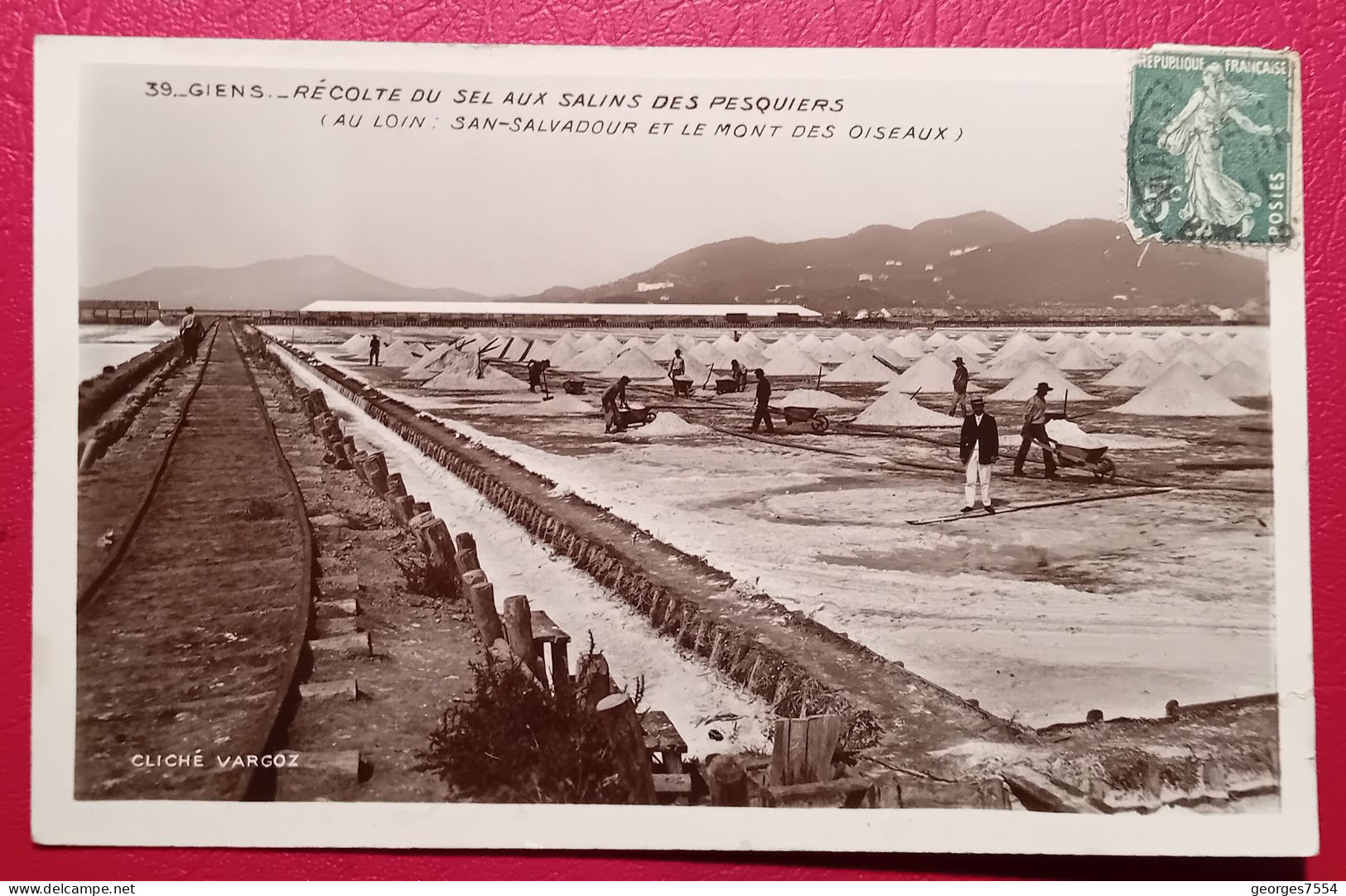 83  - GIENS - Série De 3 Cartes RECOLTE DU SEL AUX SALINS DES PESQUIERS - Sonstige & Ohne Zuordnung