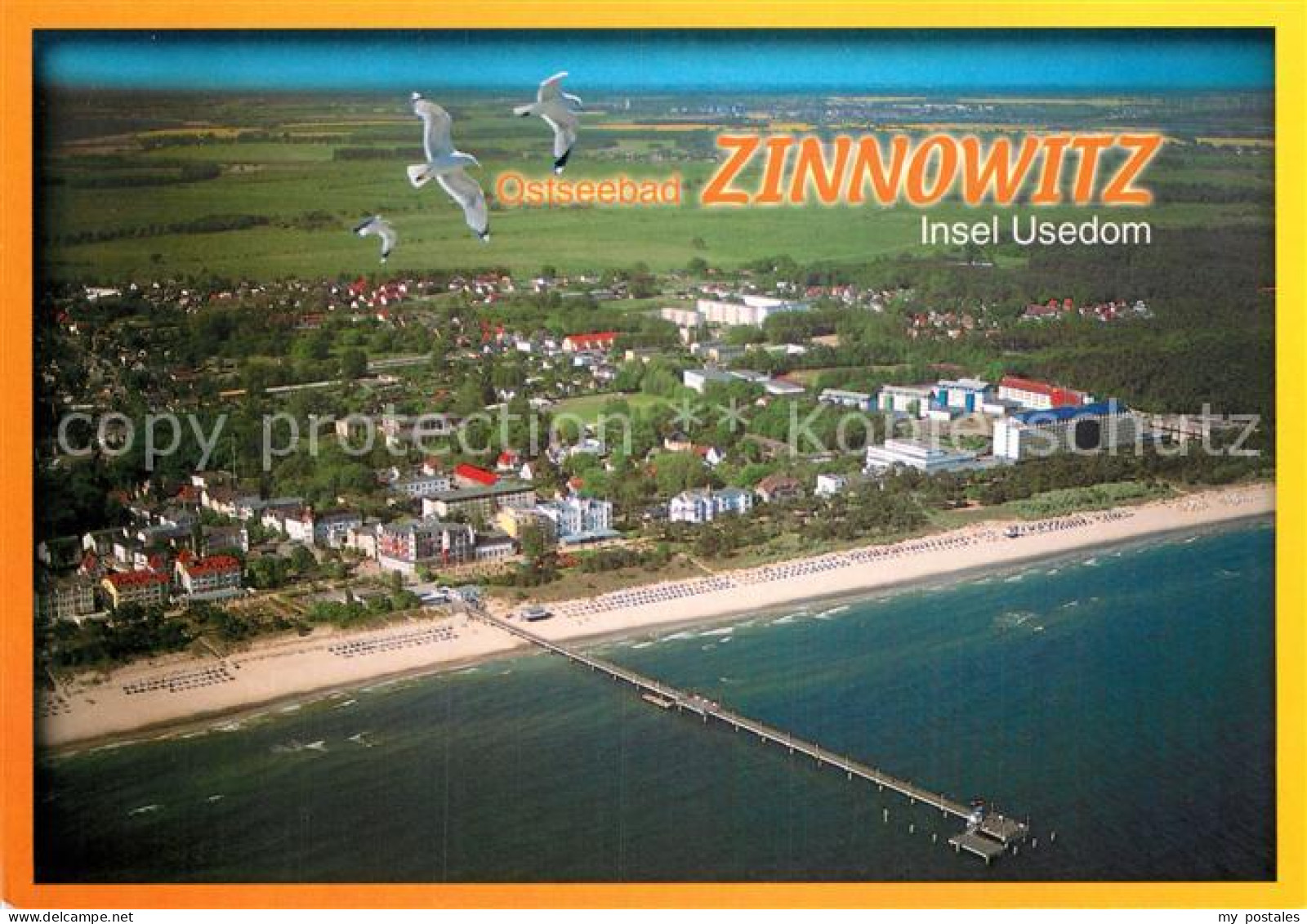 72965836 Zinnowitz Ostseebad Fliegeraufnahme Mit Strand Zinnowitz - Zinnowitz