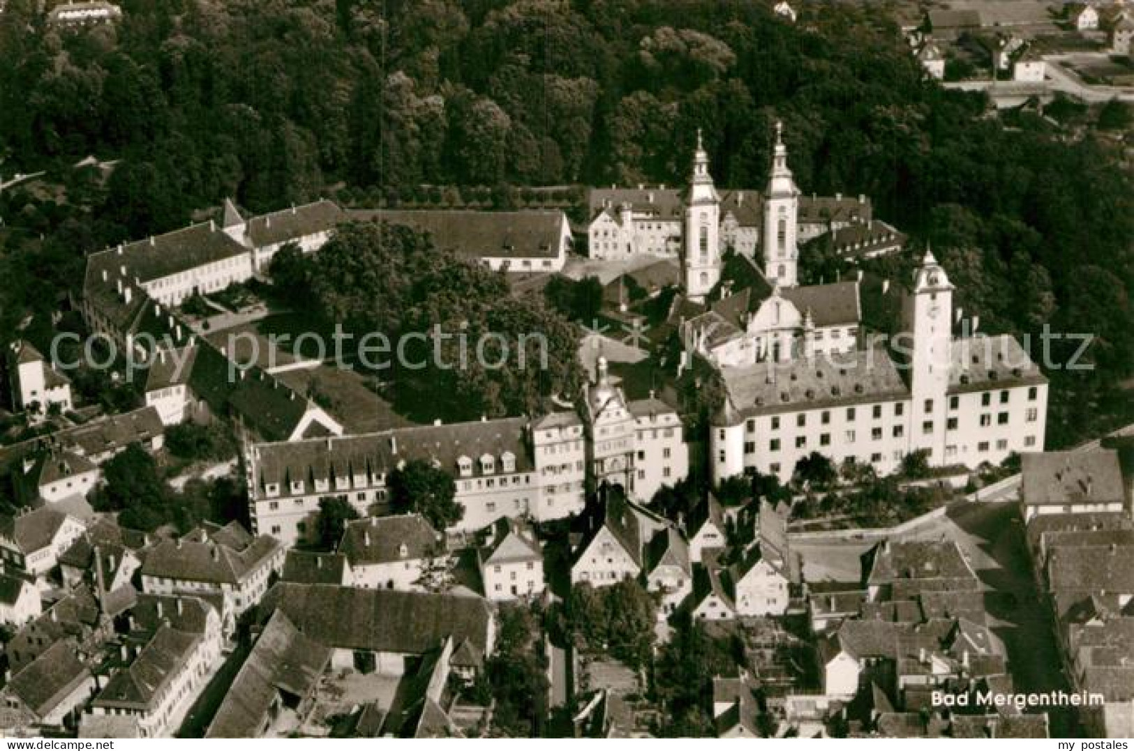 72965533 Bad Mergentheim Altstadt Schloss Kirche Fliegeraufnahme Bad Mergentheim - Bad Mergentheim