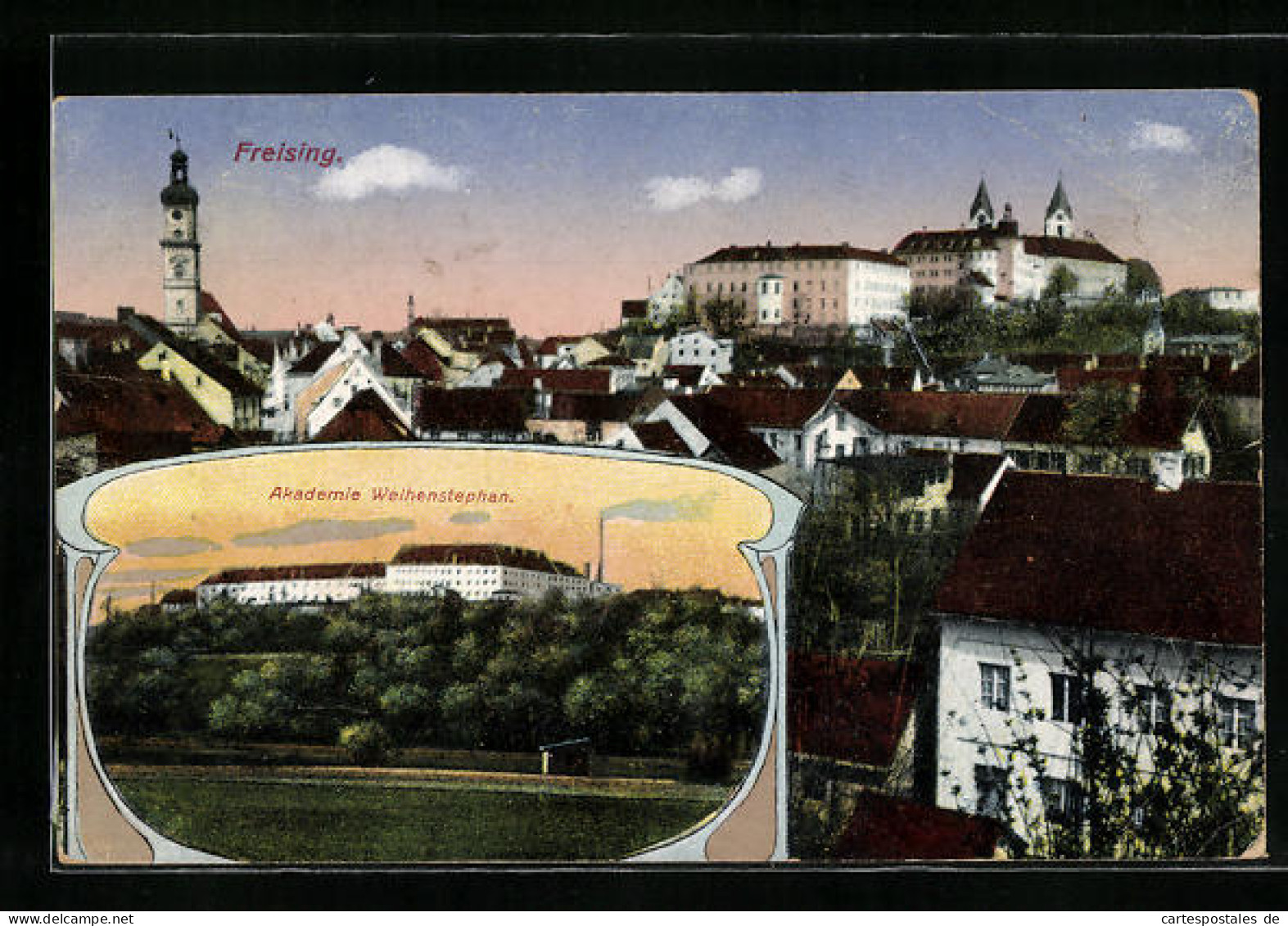 AK Freising, Akademie Weihenstephan, Ortsansicht Aus Der Vogelschau  - Freising