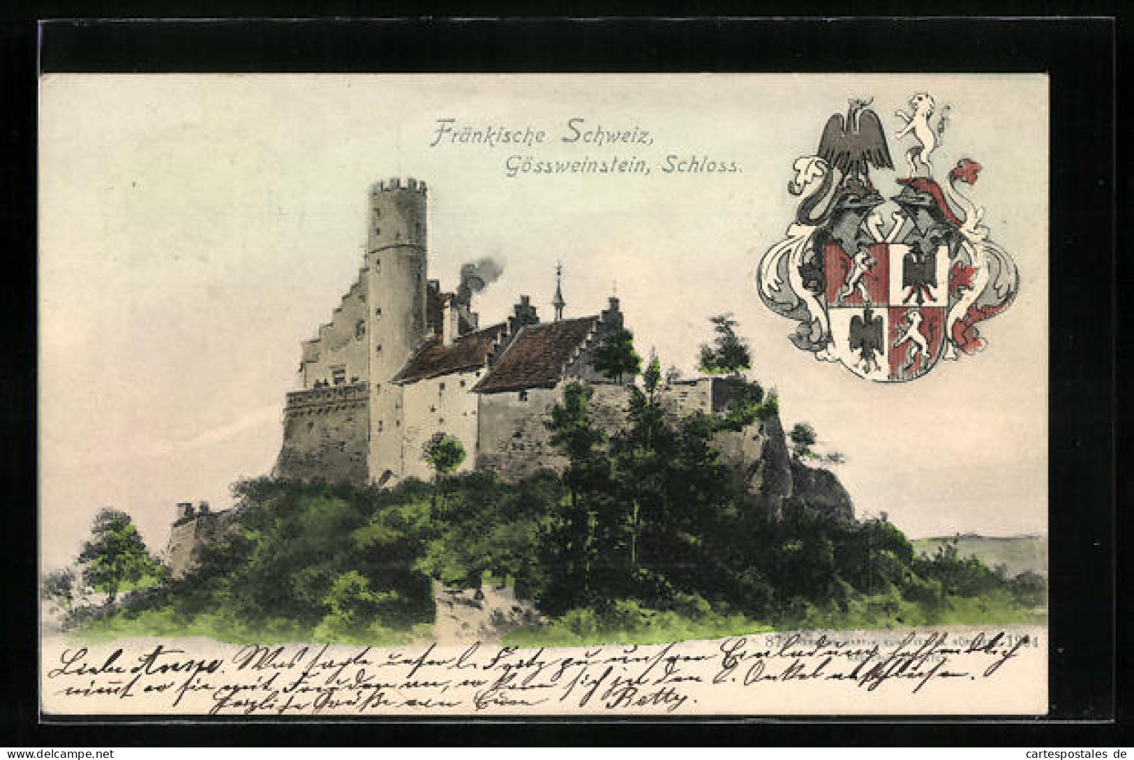 AK Gössweinstein, Schloss Und Wappen  - Sonstige & Ohne Zuordnung