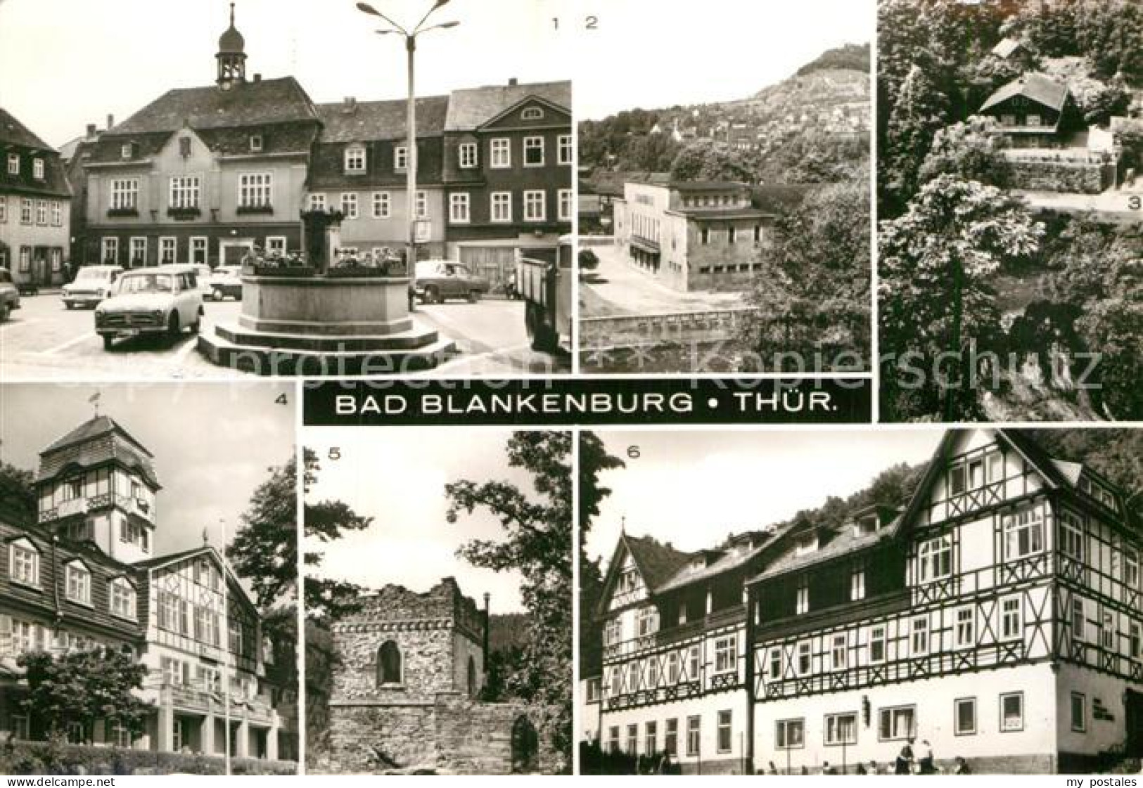 72963928 Bad Blankenburg Marktplatz Stadthalle Schweizerhaus Schwarzatal Ferienh - Bad Blankenburg