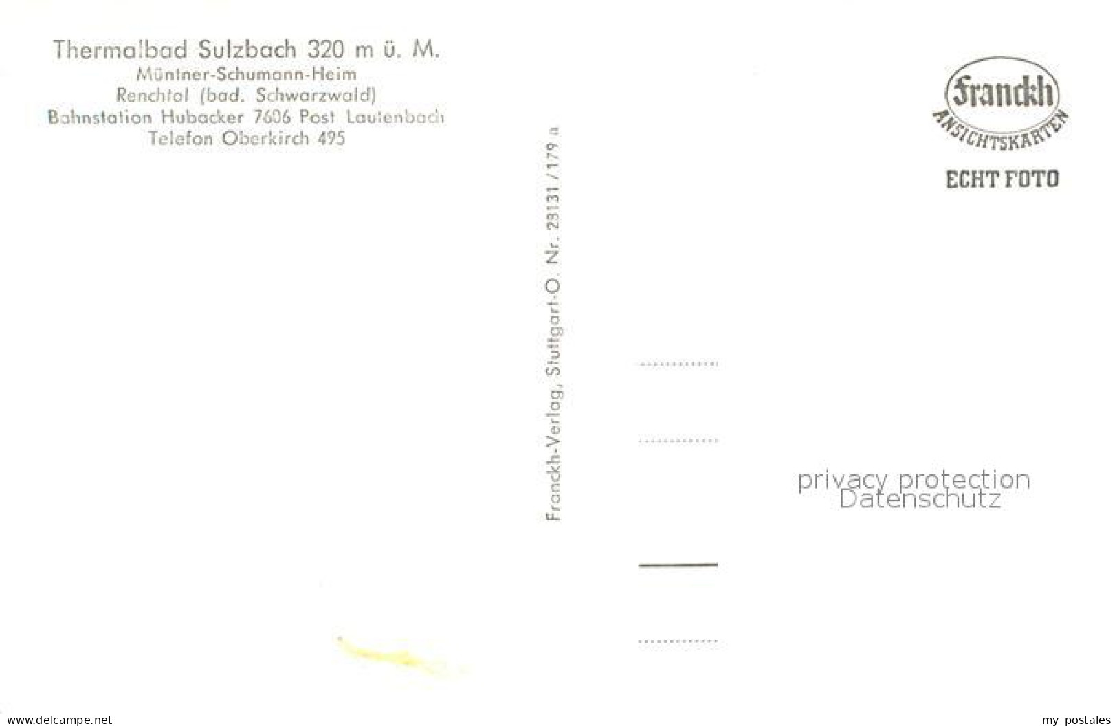72962957 Bad Sulzbach Muentner Schumann Heim Im Renchtal Schwarzwald Bad Sulzbac - Andere & Zonder Classificatie