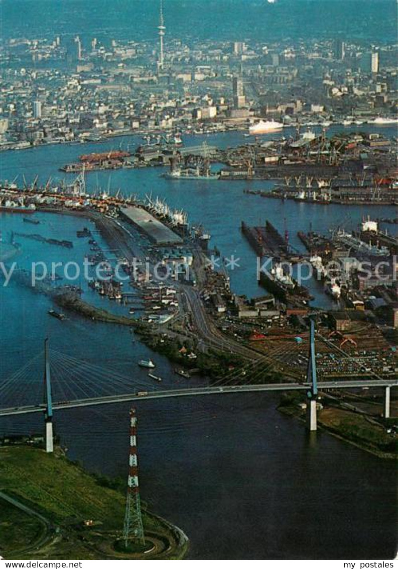 72962798 Hamburg Koehlbrandbruecke Fliegeraufnahme Hamburg - Sonstige & Ohne Zuordnung