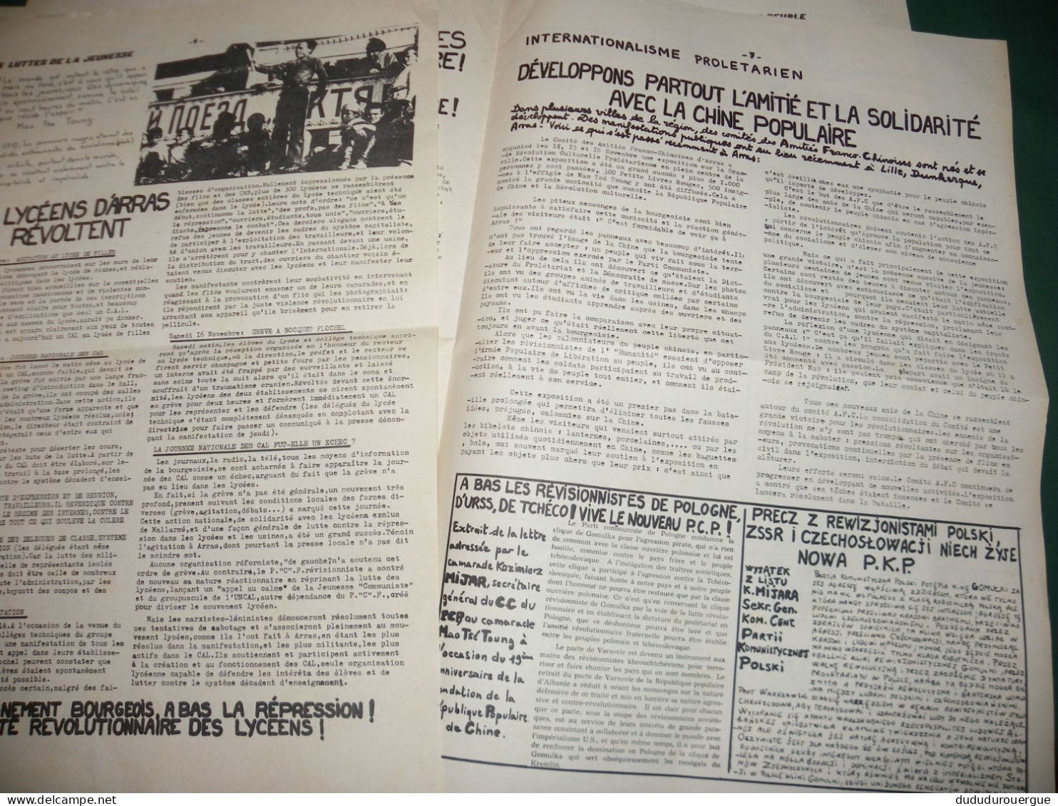 MAI 68 ET APRES : COMBAT OUVRIER , JOURNAL COMMUNISTE NORD PAS DE CALAIS  SOMME LE N°2 DE JANVIER 1969 - 1950 à Nos Jours