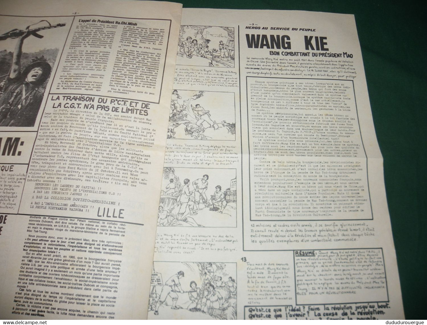 MAI 68 ET APRES : COMBAT OUVRIER , JOURNAL COMMUNISTE NORD PAS DE CALAIS  SOMME LE N°2 DE JANVIER 1969