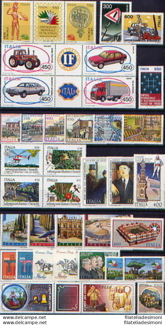 1984 Italia - Repubblica, Annata Completa 38 Valori, Francobolli Nuovi - MNH** - Volledige Jaargang