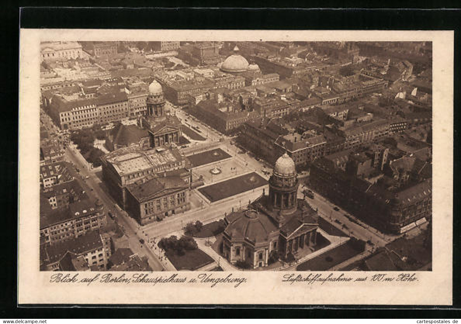 AK Berlin, Gendarmenmarkt Und Schauspielhaus Vom Luftschiff Aus Gesehen  - Mitte