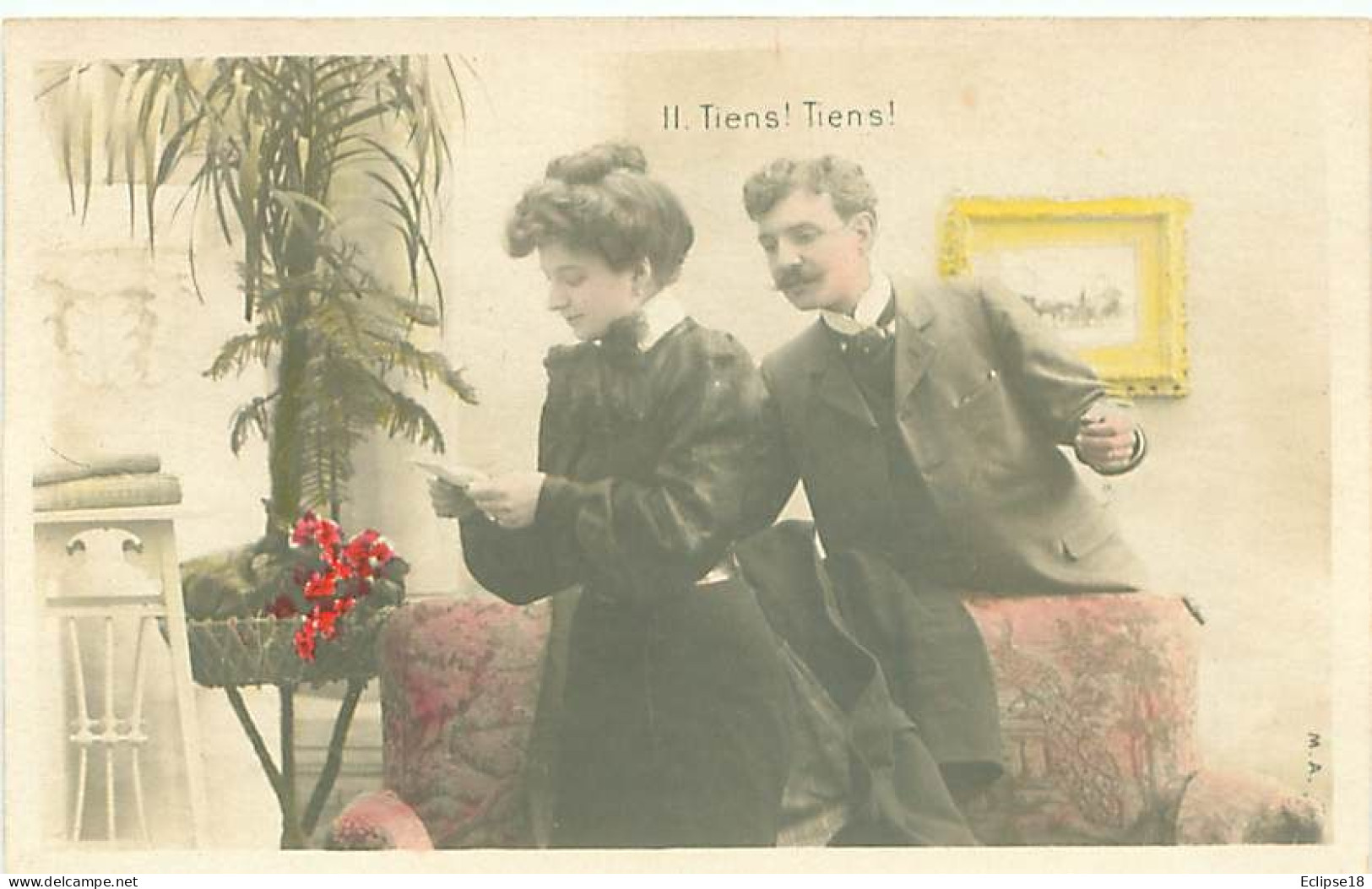 Serie De 5 Cartes - Couple - La Jalousie Q 2604 - Couples