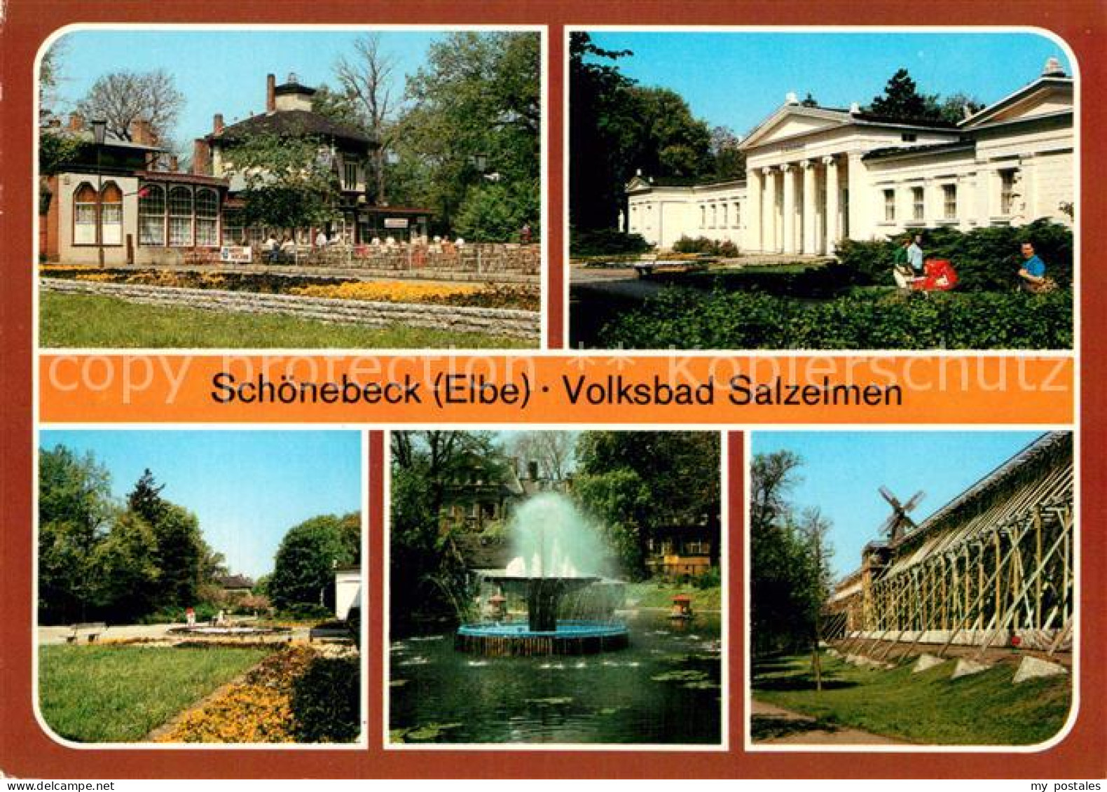 72961107 Bad Salzelmen HO Gaststaette Kurpark Lindenbad Schwanenteich Brunnen Gr - Schönebeck (Elbe)