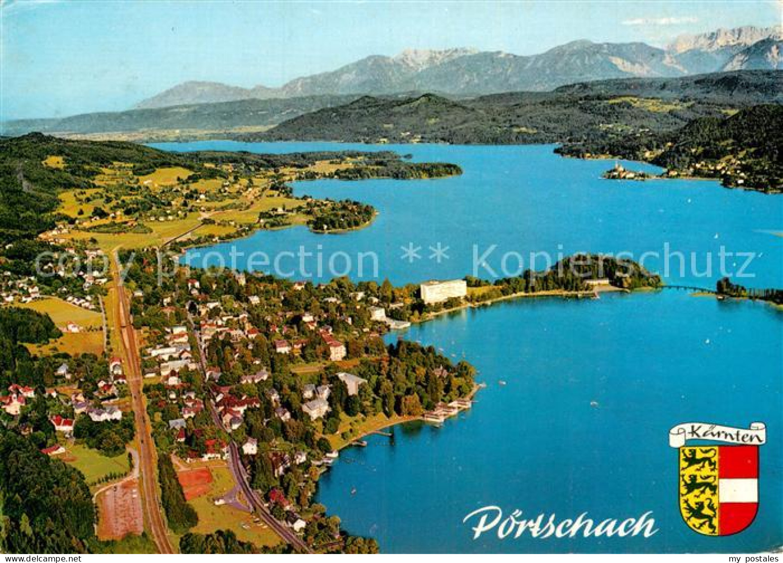 72960875 Poertschach Woerthersee Fliegeraufnahme Mt Maria Woerth Karawanken  Poe - Otros & Sin Clasificación