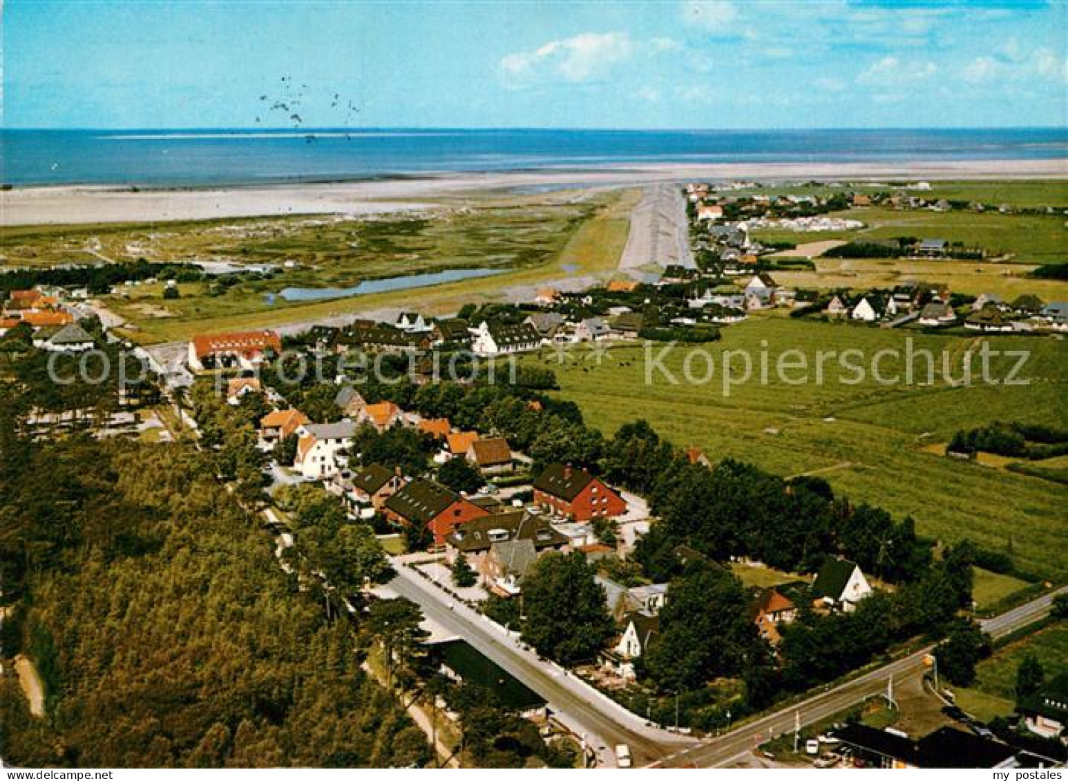 72960769 St Peter-Ording Fliegeraufnahme Strandweg Deich Norderdeich St. Peter-O - St. Peter-Ording