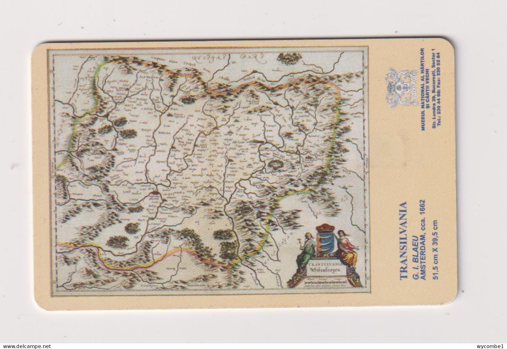 ROMANIA - Antique Map Chip  Phonecard - Rumania