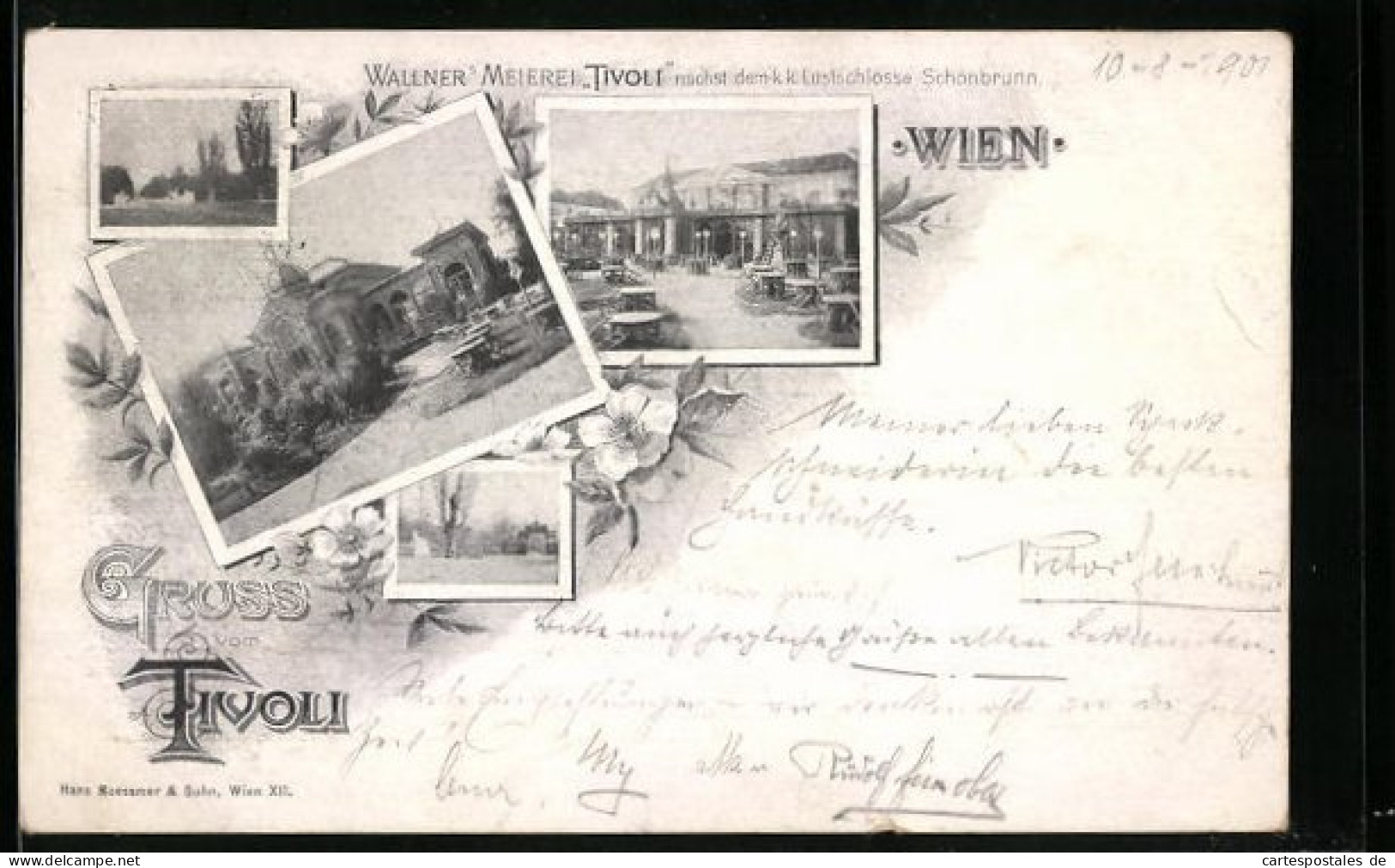 AK Wien, Tivoli, Wallner`s Meierei Nächst Dem K. K. Lustschloss Schönbrunn  - Other & Unclassified