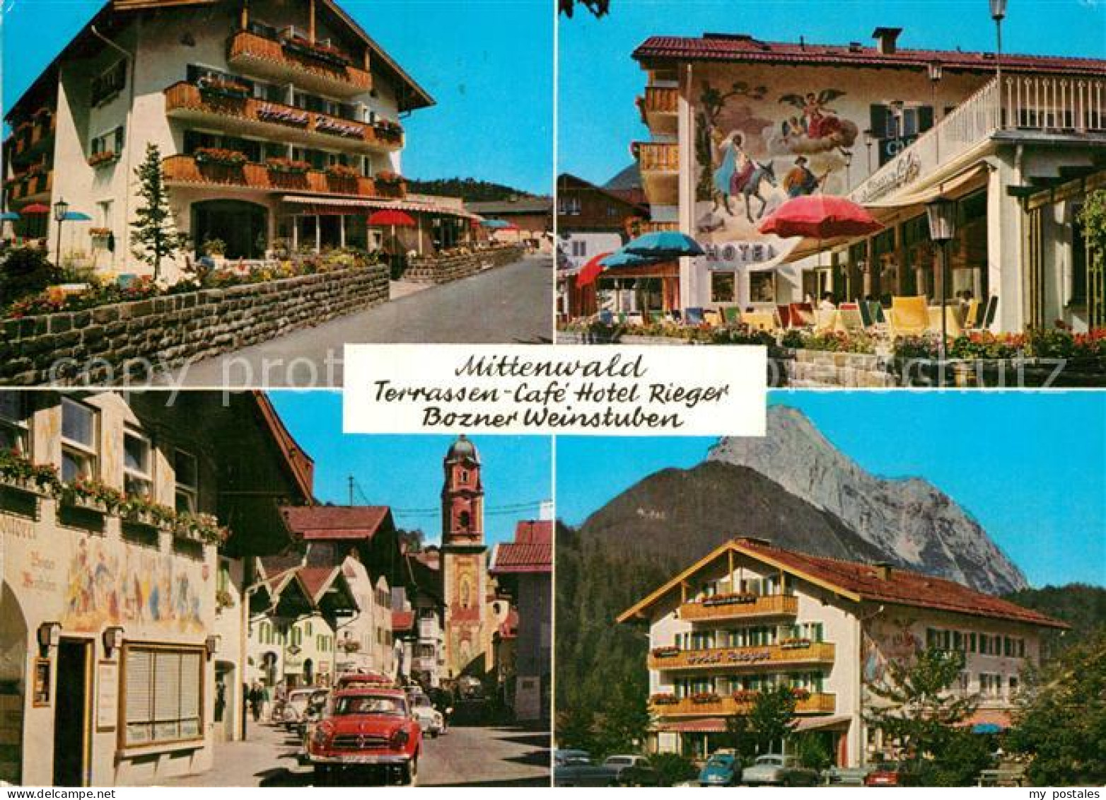 72959913 Mittenwald Bayern Terrassen Cafe Hotel Rieger Bozner Weinstuben Mittenw - Mittenwald