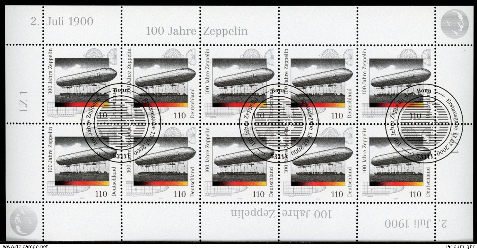 Bund Zehnerbogen 2128 Bonn Ersttagssonderstempel #IT711 - Other & Unclassified