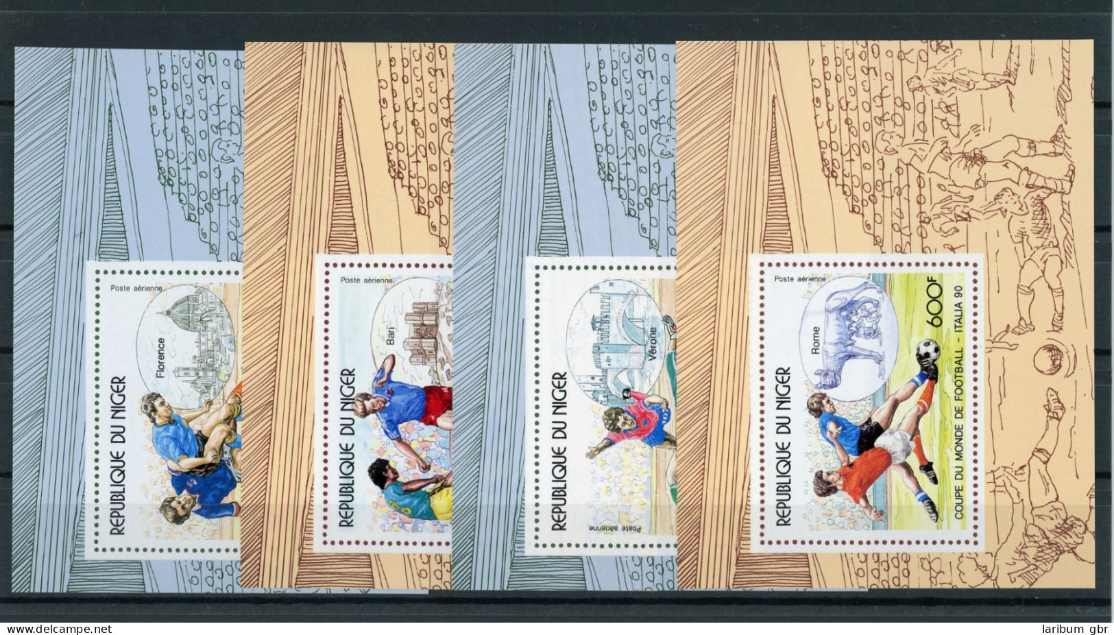 Niger Blockausgabe 1090-93 Postfrisch Fussball #GE664 - Níger (1960-...)