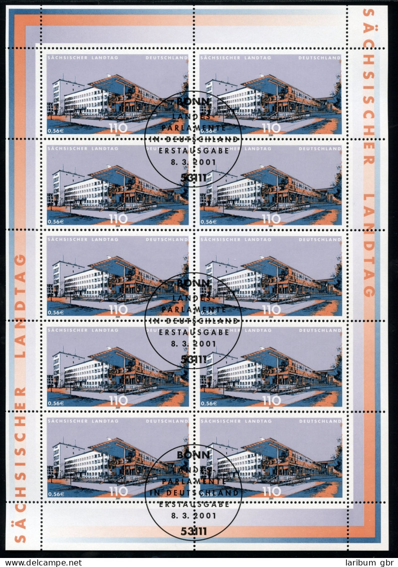 BRD 2172 Zehnerbogen Bonn Ersttagssonderstempel #GQ409 - Sonstige & Ohne Zuordnung