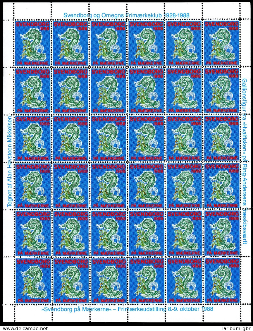 Svendborg - Dänemark 1988, 36er Bogen Postfrisch Gallionsfigur #IY070 - Autres & Non Classés