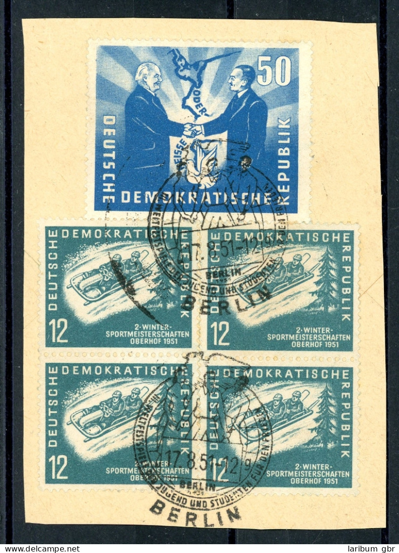 DDR 4er Block 280 + 285 Sonderstempel Weltspiele Briefstück #IN490 - Sonstige & Ohne Zuordnung