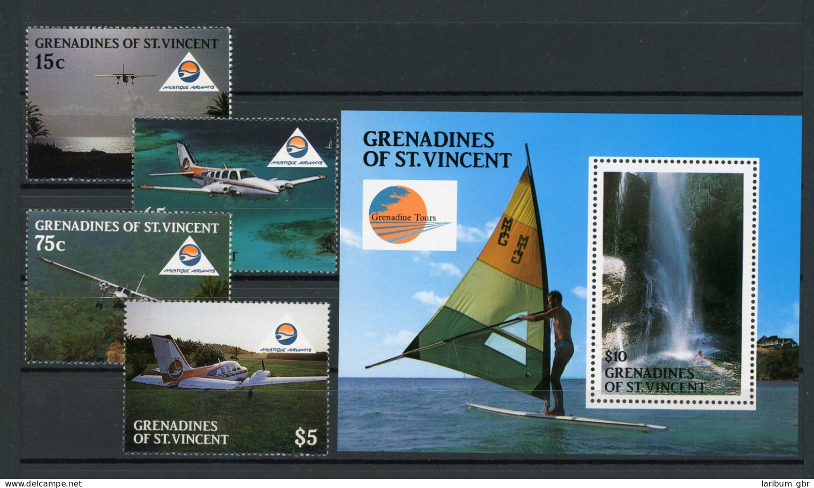 St. Vincent Und Grenadi 582-585, Block 33 Postfrisch Flugzeug #GI232 - St.Vincent & Grenadines