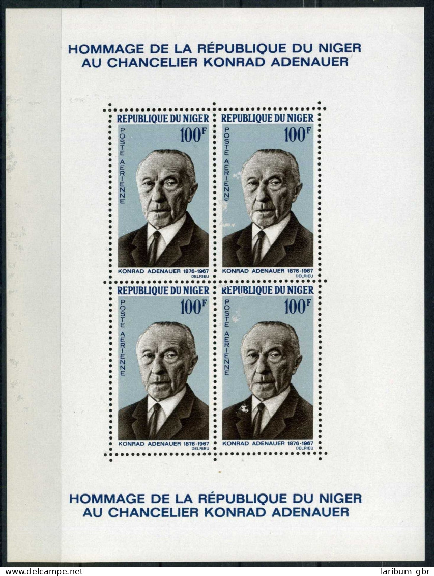 Niger Block 4 Postfrisch Adenauer #GU510 - Niger (1960-...)