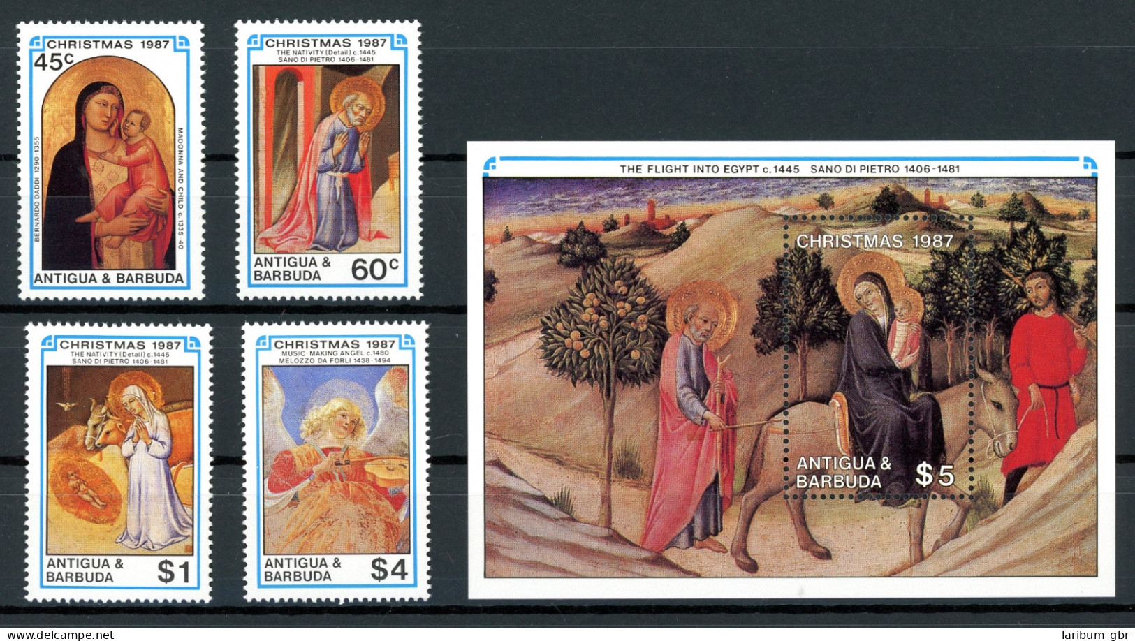 Antigua + Barbuda 1077-1080 + Bl 131 Postfrisch Weihnachten #IJ276 - Antigua Y Barbuda (1981-...)