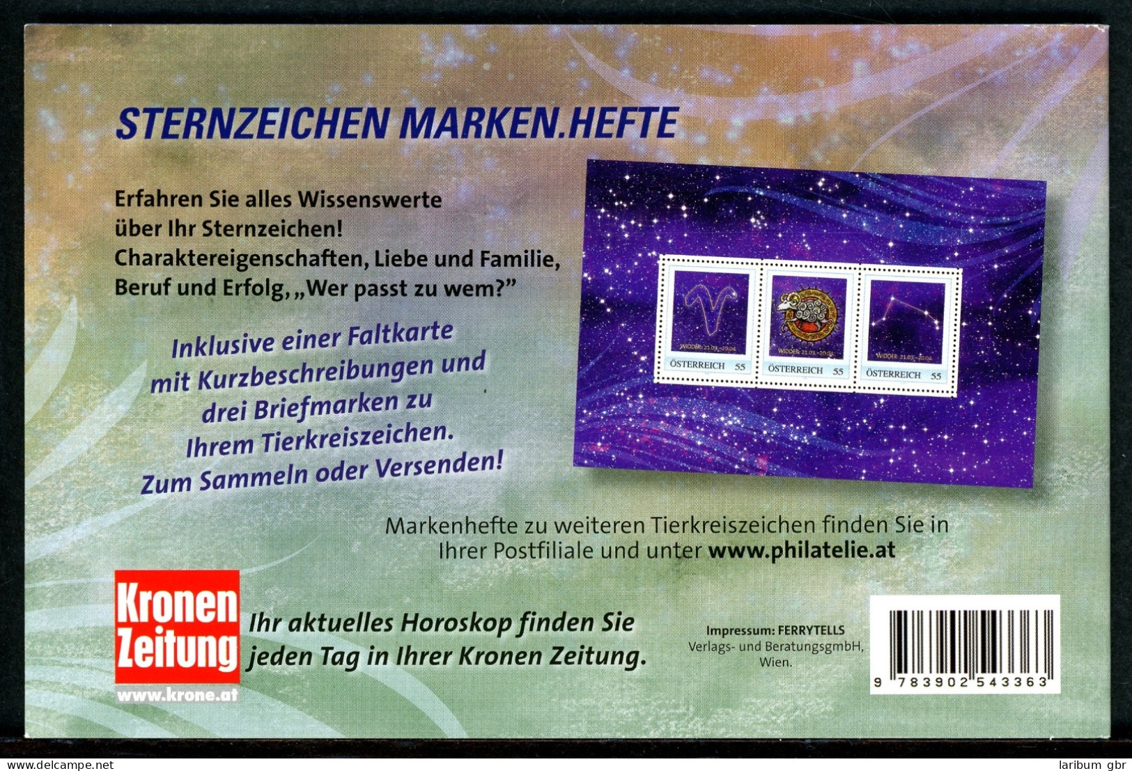 Österreich Astrologie Markenheft "Widder" Postfrisch #IN218 - Andere & Zonder Classificatie