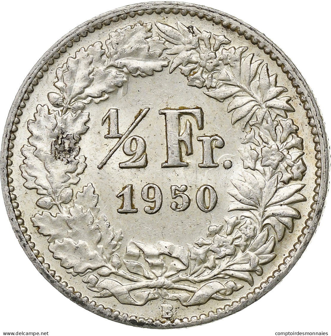 Suisse, 1/2 Franc, 1950, Bern, Argent, SUP+, KM:23 - Autres & Non Classés