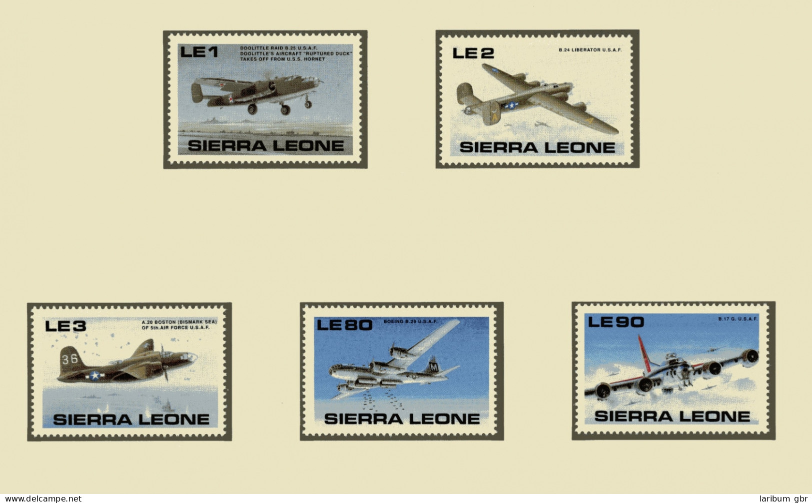 Sierra Leone 1394-1397, 1401-1402 Postfrisch Flugzeug #GI608 - Sierra Leona (1961-...)