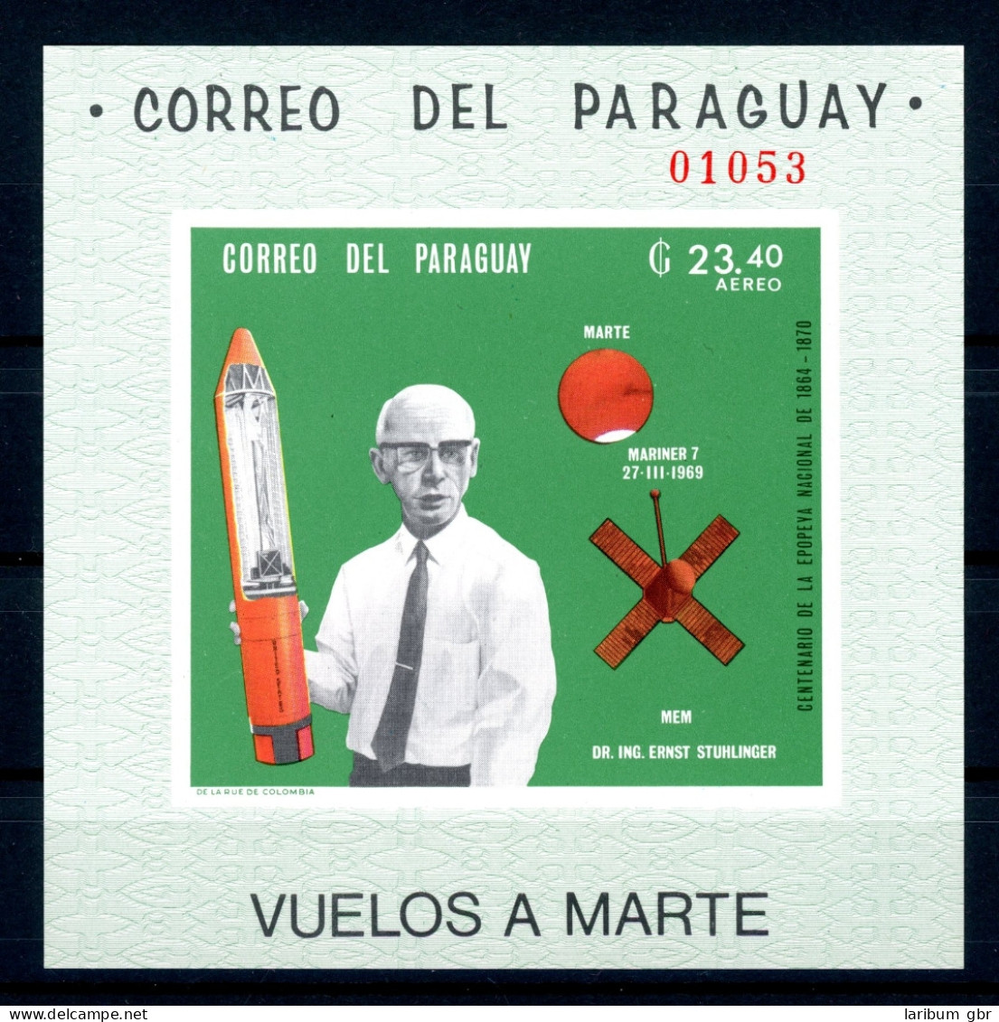 Paraguay Block 135 Postfrisch Mission Mars #GB497 - Paraguay