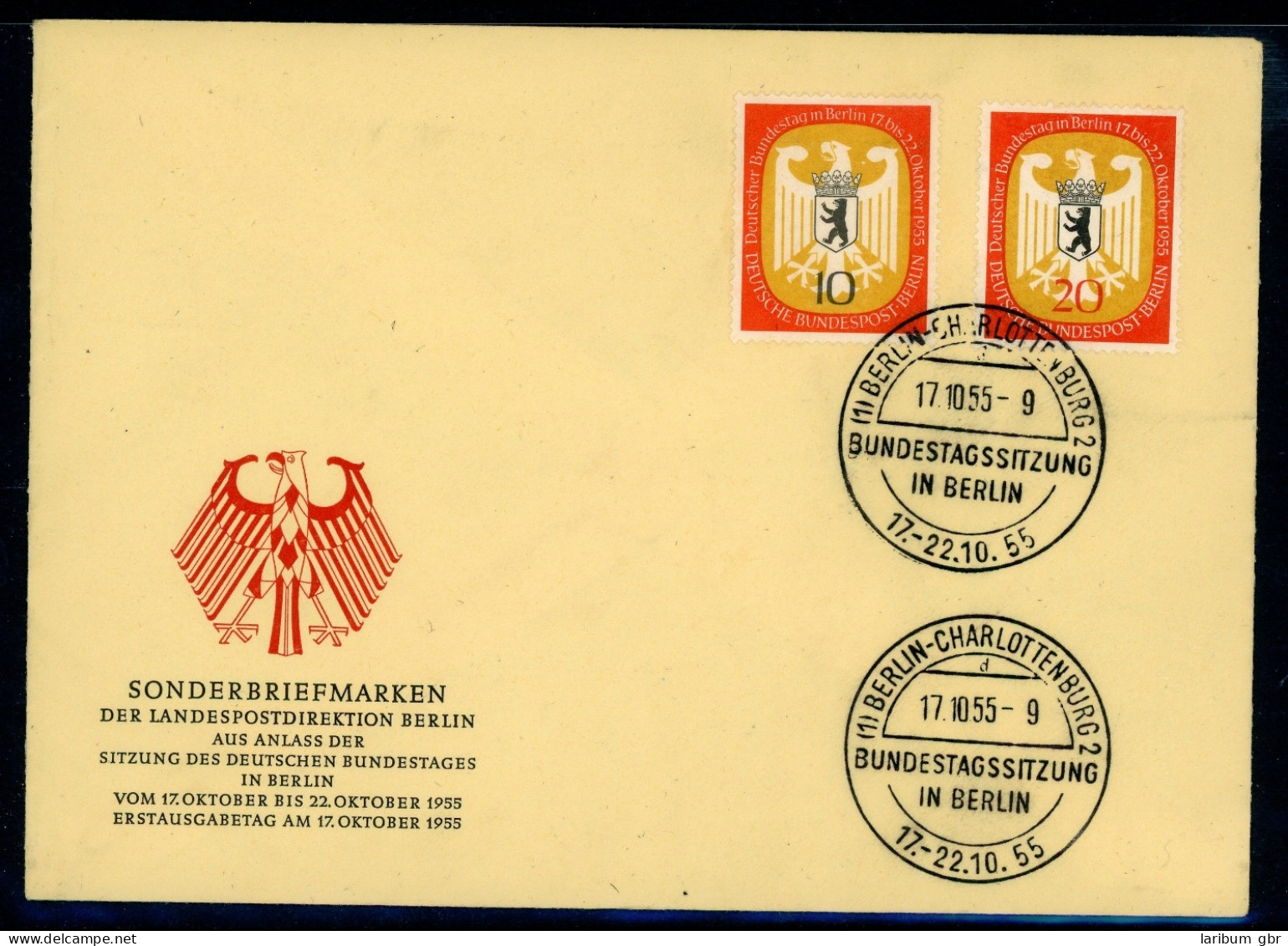 Berlin 129-130 Amtlicher Ersttagesbrief/FDC #HE431 - Sonstige & Ohne Zuordnung