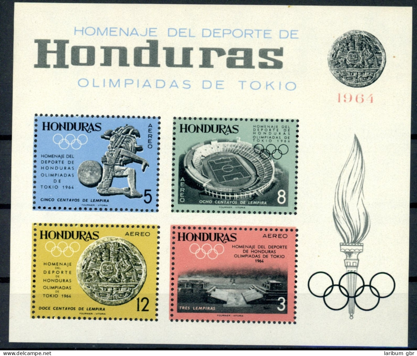 Honduras Block 6 A Postfrisch Olympia 1964 #ID154 - Honduras