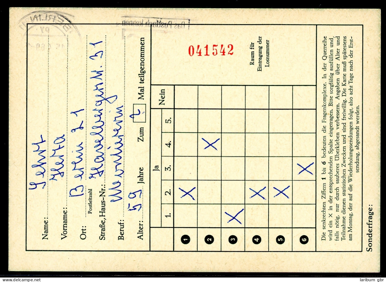 Berlin Ganzsache FP 8 Gestempelt Berlin #HO657 - Otros & Sin Clasificación