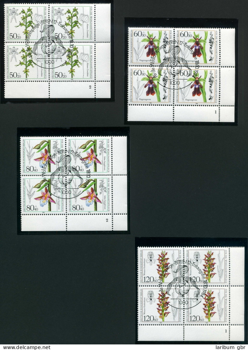 Berlin 4er Blöcke 724-27 Formnummern Ersttagssonderstempel #HS008 - Unused Stamps